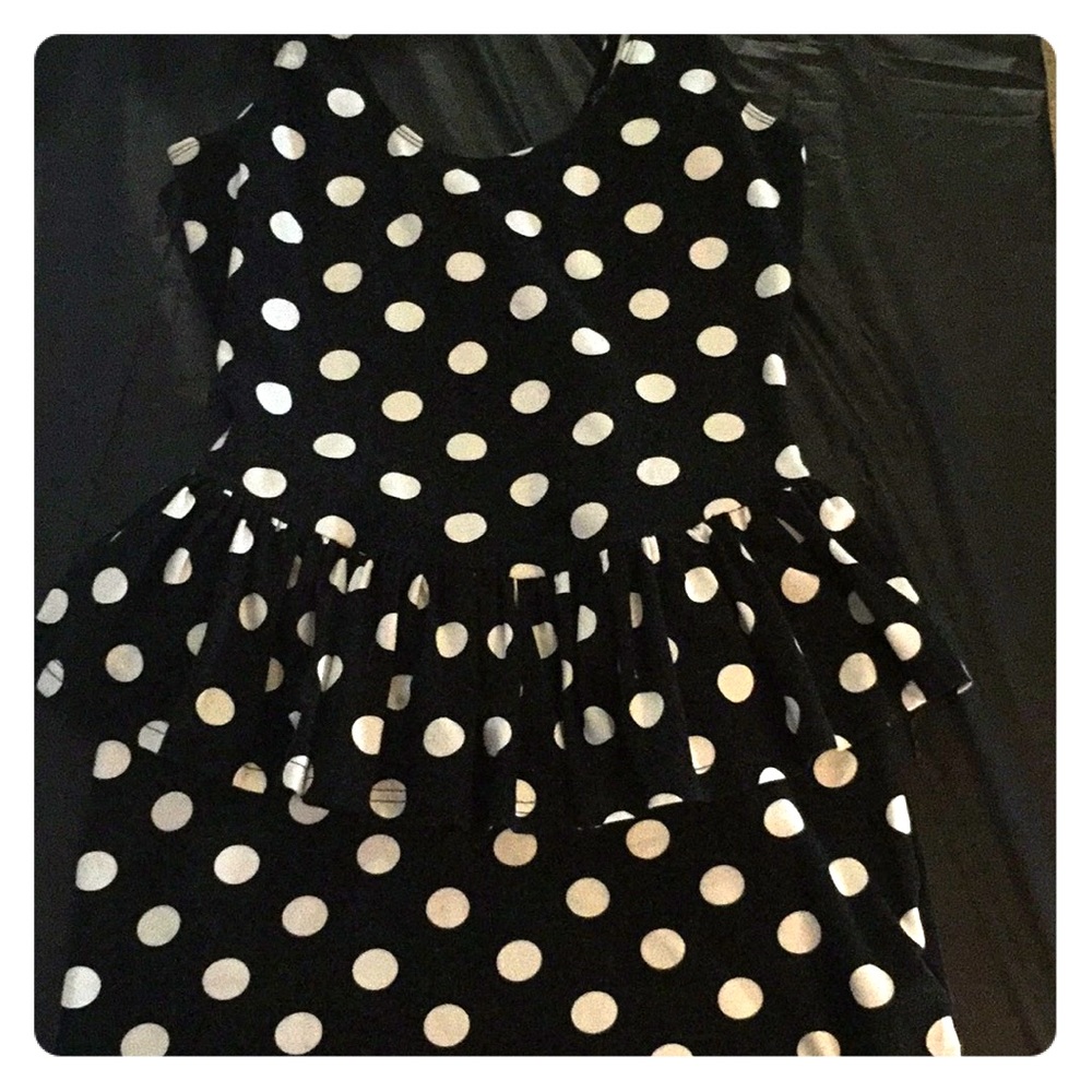 Peplum polka Dot dress